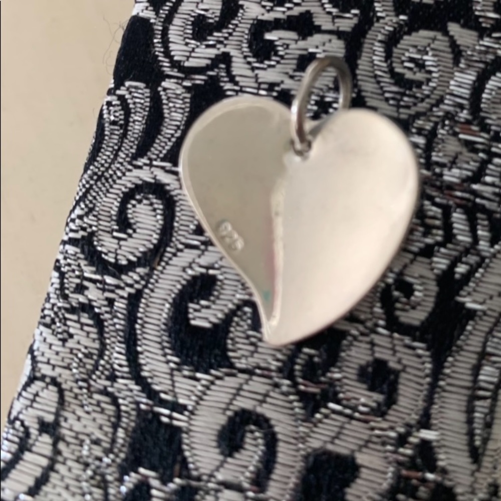 .925 Sterling Silver Double Heart 💕 Pendant - Picture 7 of 9
